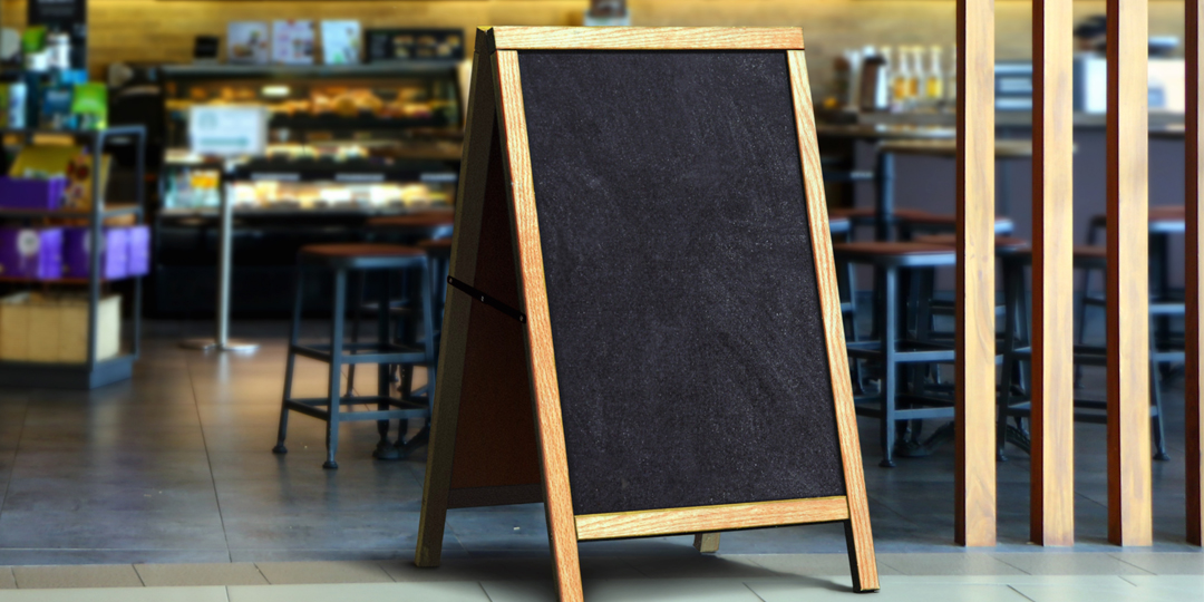 Restaurant sidewalk chalkboard sign board