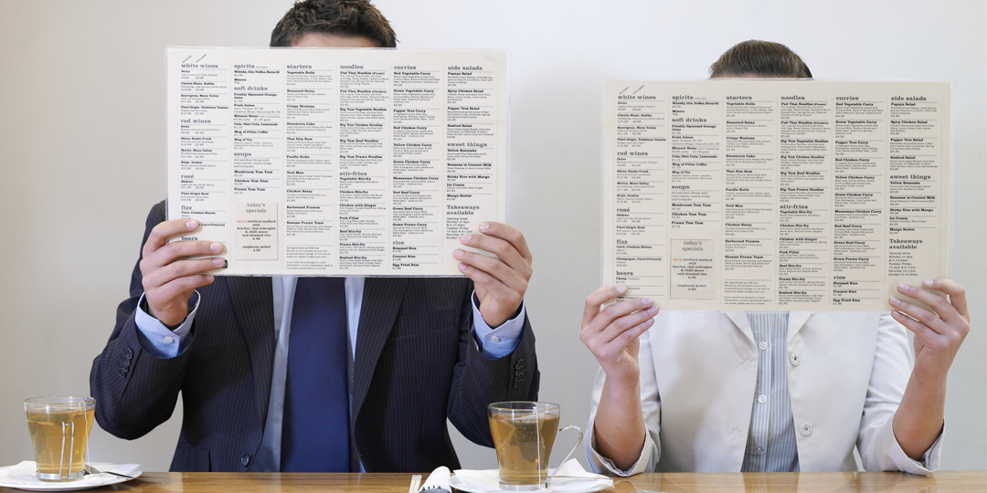 People behind menus